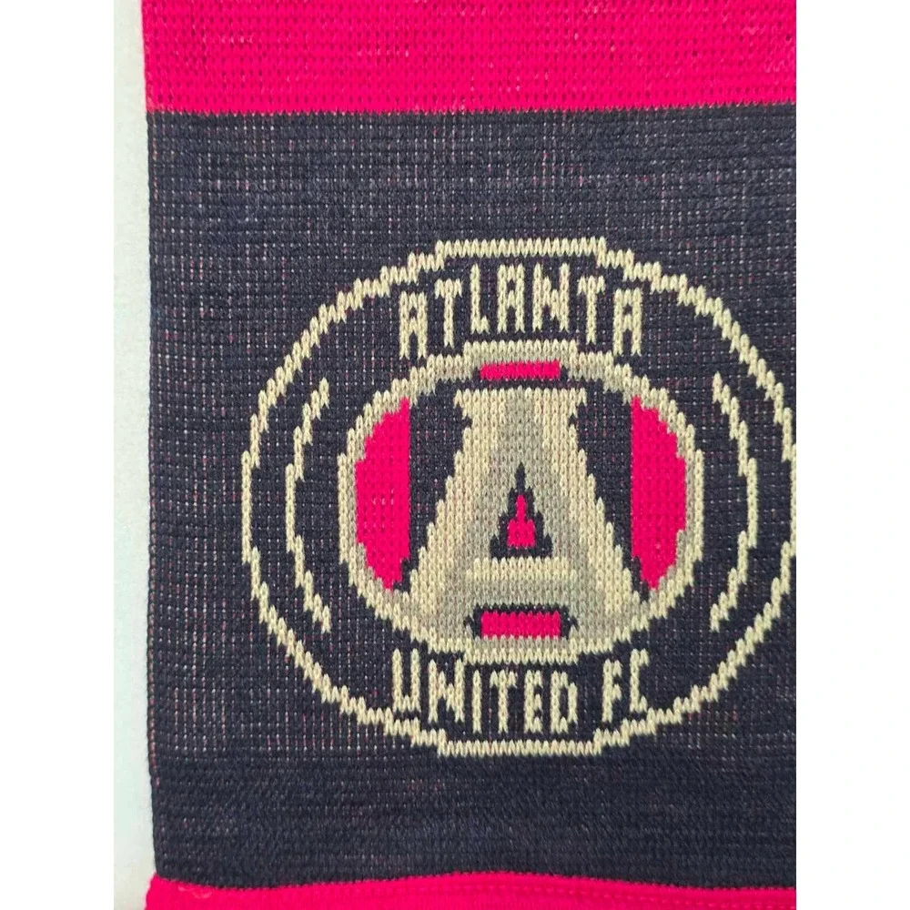 MSL Atlanta United FC Scarf Knit Supporters Red Black Soccer‎ MLS Licensed New